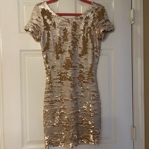 Gold & Champagne Sequin Dress